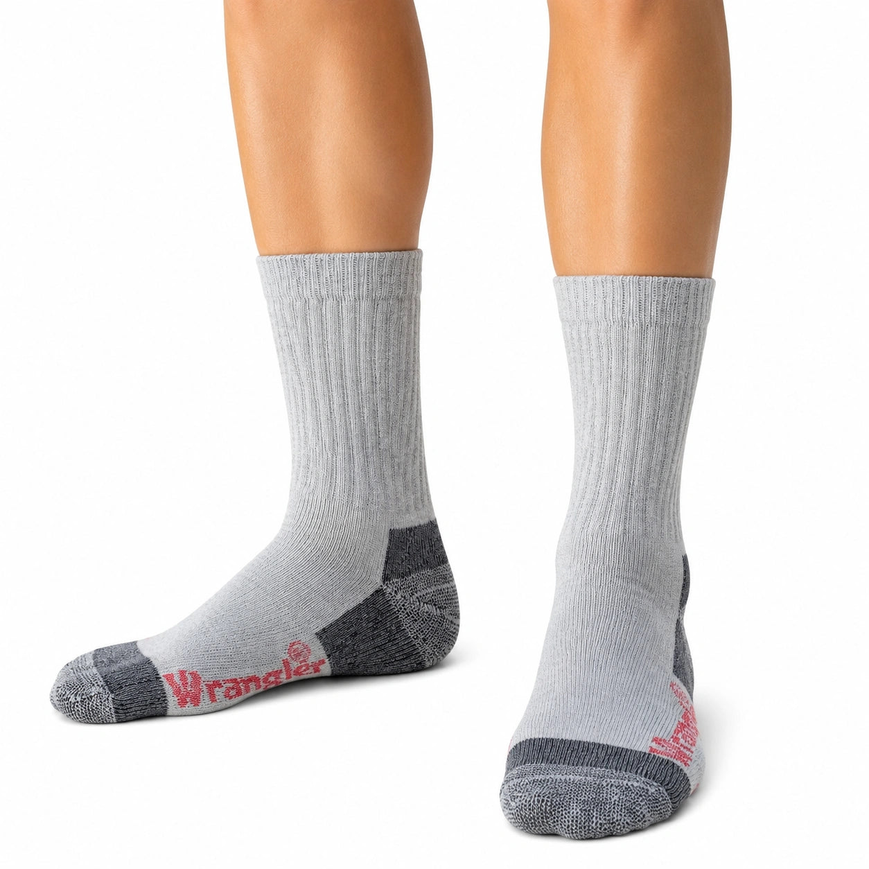 Sportsocken 43-46 aus Stricktextil Grau für Alltag und Sport mit geripptem Schaft