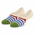 Sneaker Socken Größe 39-42 aus Textil in Creme Blau Grün Rot gestreift