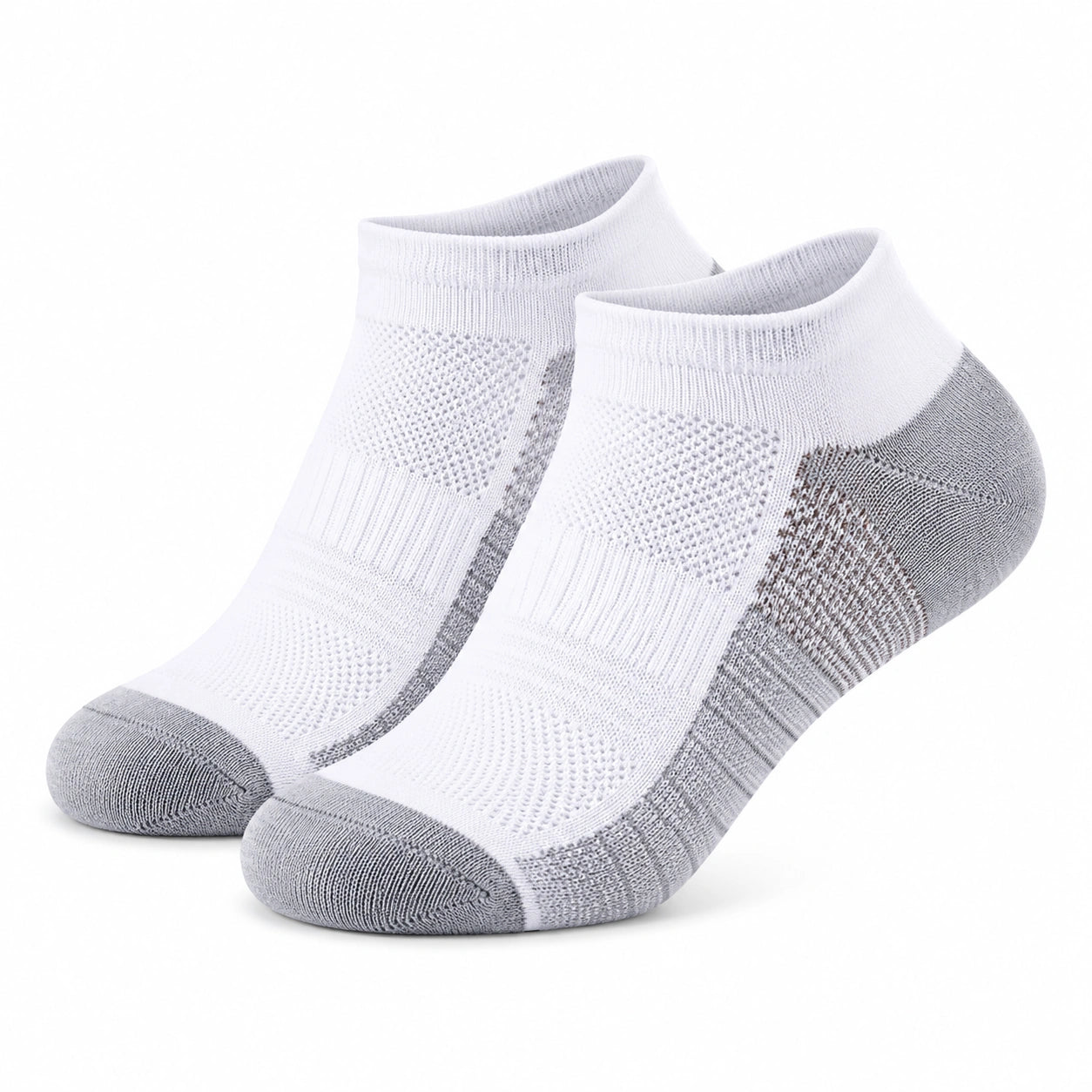 Sportsocken 43-46 aus Textilmischung Weiß/Grau atmungsaktiv