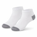 Socken Größe 43-46 aus Textil Weiß Grau mit verstärkter Spitze und Ferse