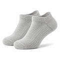 Sneakersocken 35-38 aus Textilfasermischung Grau mit Strickstruktur für Alltag und Sport