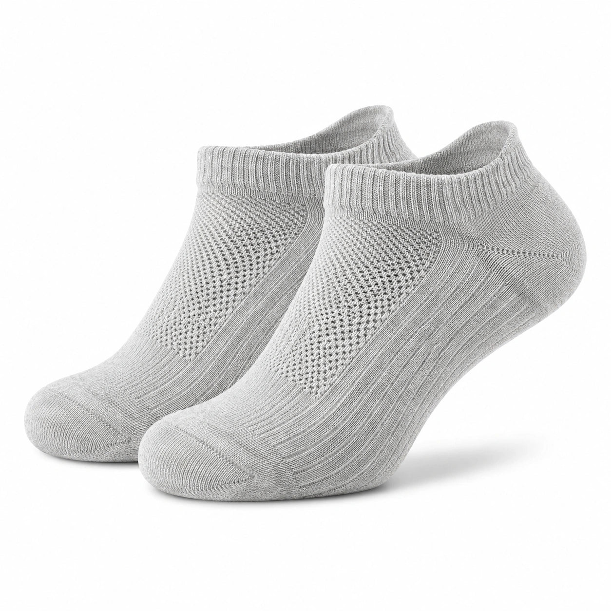 Sneakersocken 35-38 aus Textilfasermischung Grau mit Strickstruktur für Alltag und Sport
