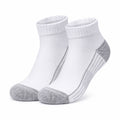 Sportsocken 39-42 aus Textil Weiß Grau mit geripptem Bund