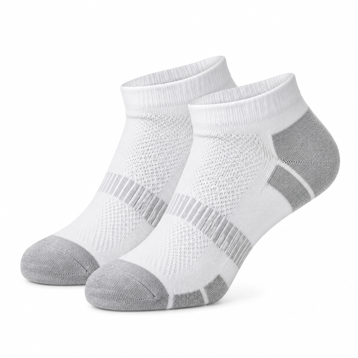 Sportsocken 39-42 aus Textil Weiß Grau atmungsaktiv